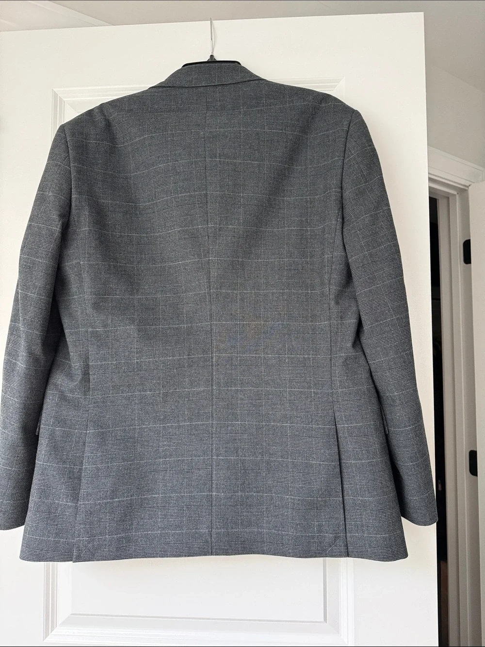 Men's Gray Windowpane Two-Button Blazer from J Crew - Thompson Classic Fit 38S